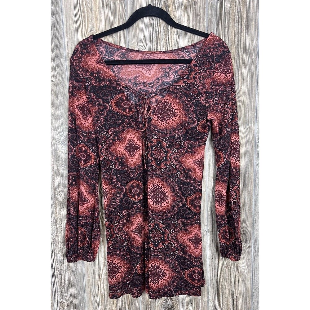 Vtg Billabong  Mini Dress-XS Gypsy Goth‎ Vamp Emo Witchy Y2K